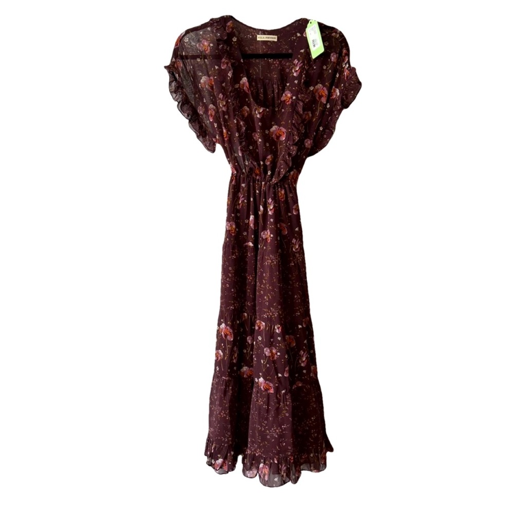 NWT ULLA JOHNSON Floral Print Silk Maxi Dress